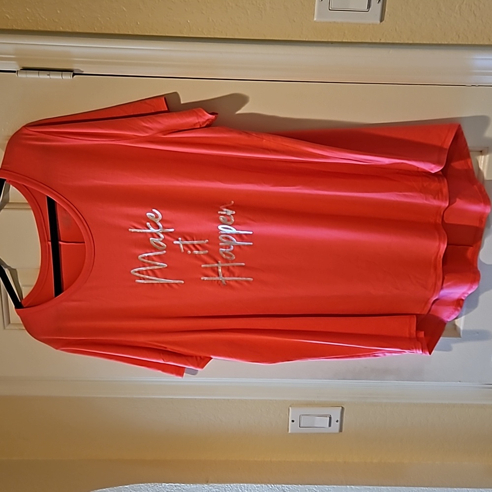 Lane Bryant Hot Pink and Silver Workout Top Size 22/24
